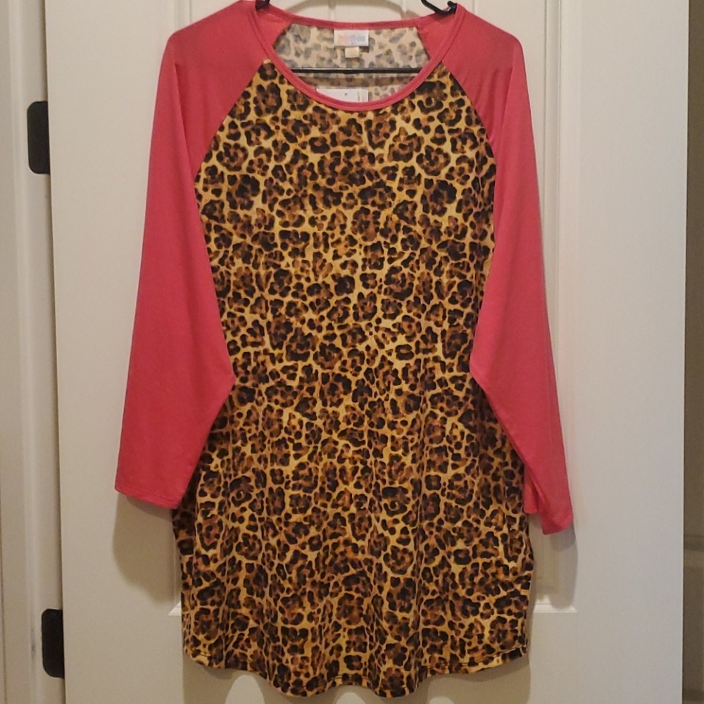 LuLaRoe Leopard Pink Sleeve Randy